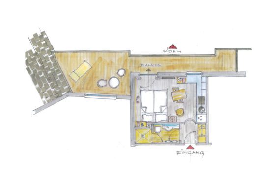 Grundriss - Ferienwohnung Arabella - Ferienwohnung in Altenmarkt für Ihren Urlaub im Salzburger Land